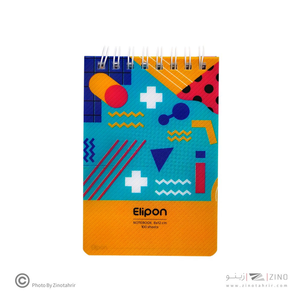 دفتریادداشت 100برگ 80*120سیمی جلدطلق فانتزی الیپون کد265کارتن120عددی