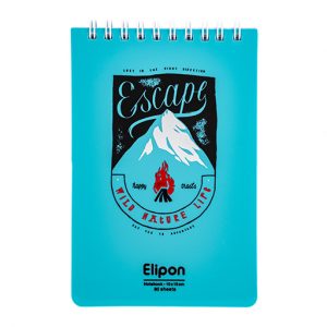 دفتریادداشت 80برگ 100*150سیمی جلدطلق فانتزی الیپون کد266کارتن 114عددی