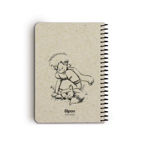 دفتریادداشت 100برگ 140*210 بی خط سیمی کلاسیک کرجی الیپون کد294کارتن24عددی