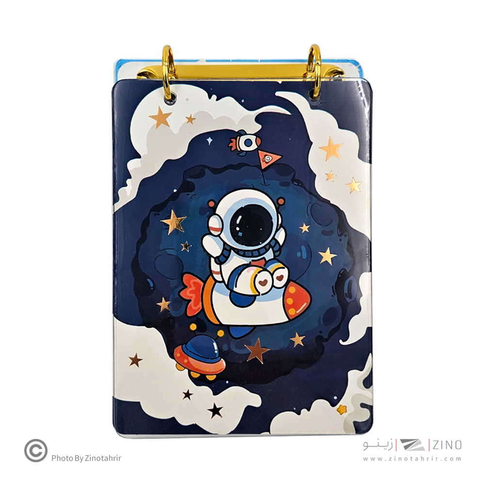 دفتریادداشت120برگ کلاسوری2حلقه ازبالا(رینگ نت) فانتزی هیرو کد8645