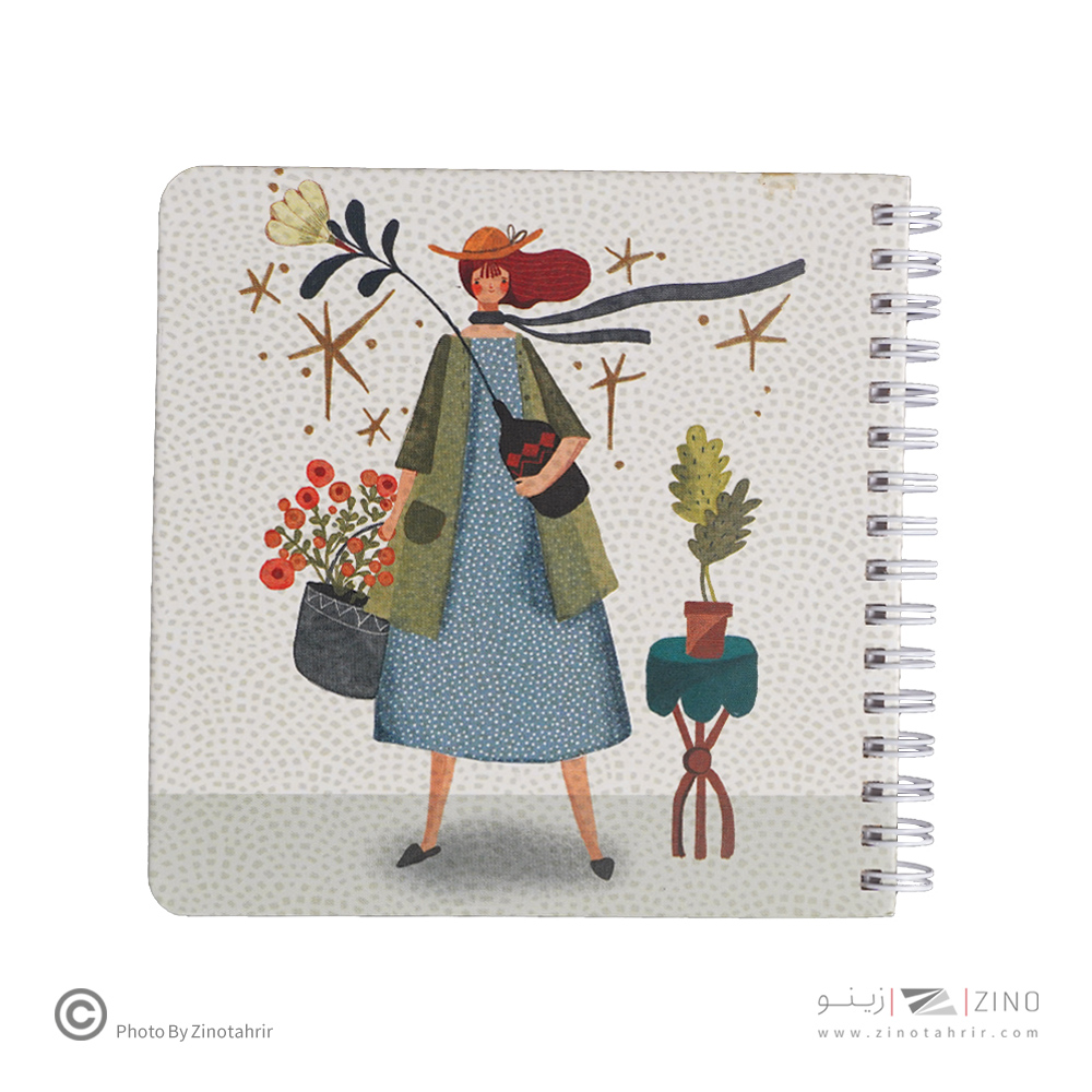 دفتریادداشت100برگ14*14فنردوبل جلدسخت مسترنوت کد467