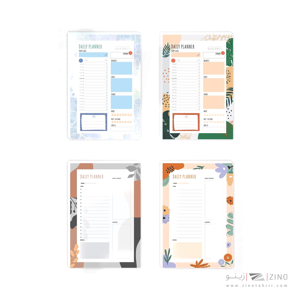 دفتریادداشت کاورلس چسبی روزانه میکرو کدj41