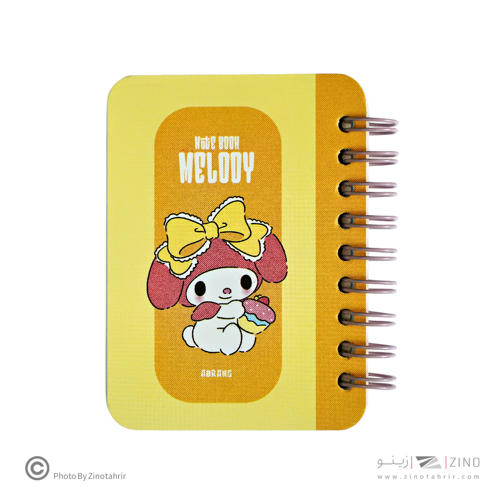 دفتریادداشت80برگ7*10 سیم ازبغل آبرنگ کدA043