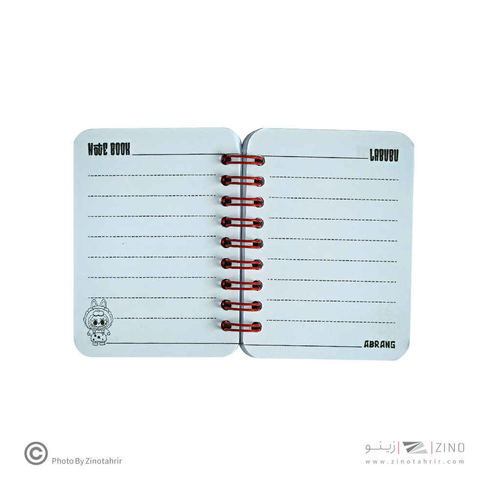دفتریادداشت80برگ7*10 سیم ازبغل آبرنگ کدA043