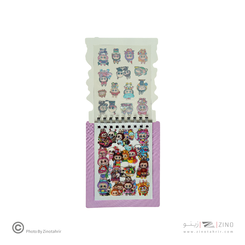 دفتریادداشت فانتزی(طرح لبوبو) همراه با استیکر کد001 یاکدXAC-003