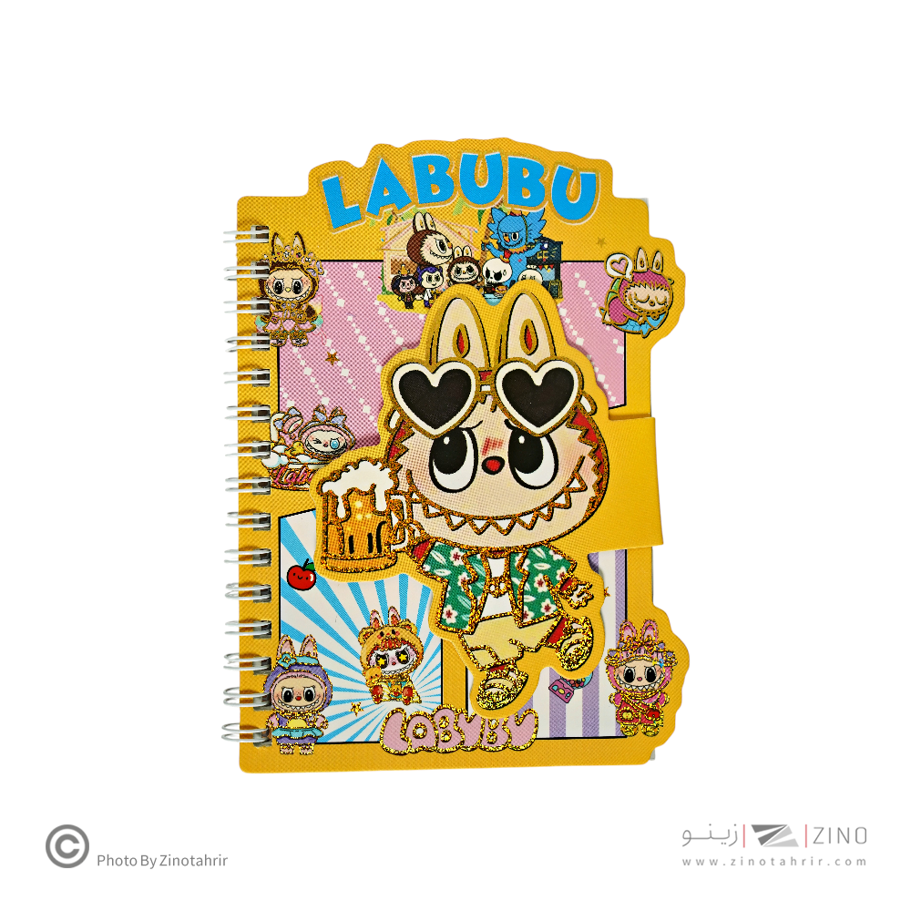 دفتر یادداشت فانتزی(طرح لبوبو) همراه با استیکر کدXAQ