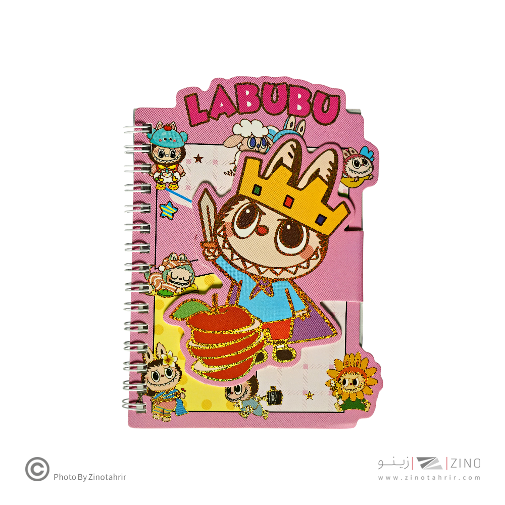 دفتر یادداشت فانتزی(طرح لبوبو) همراه با استیکر کدXAQ