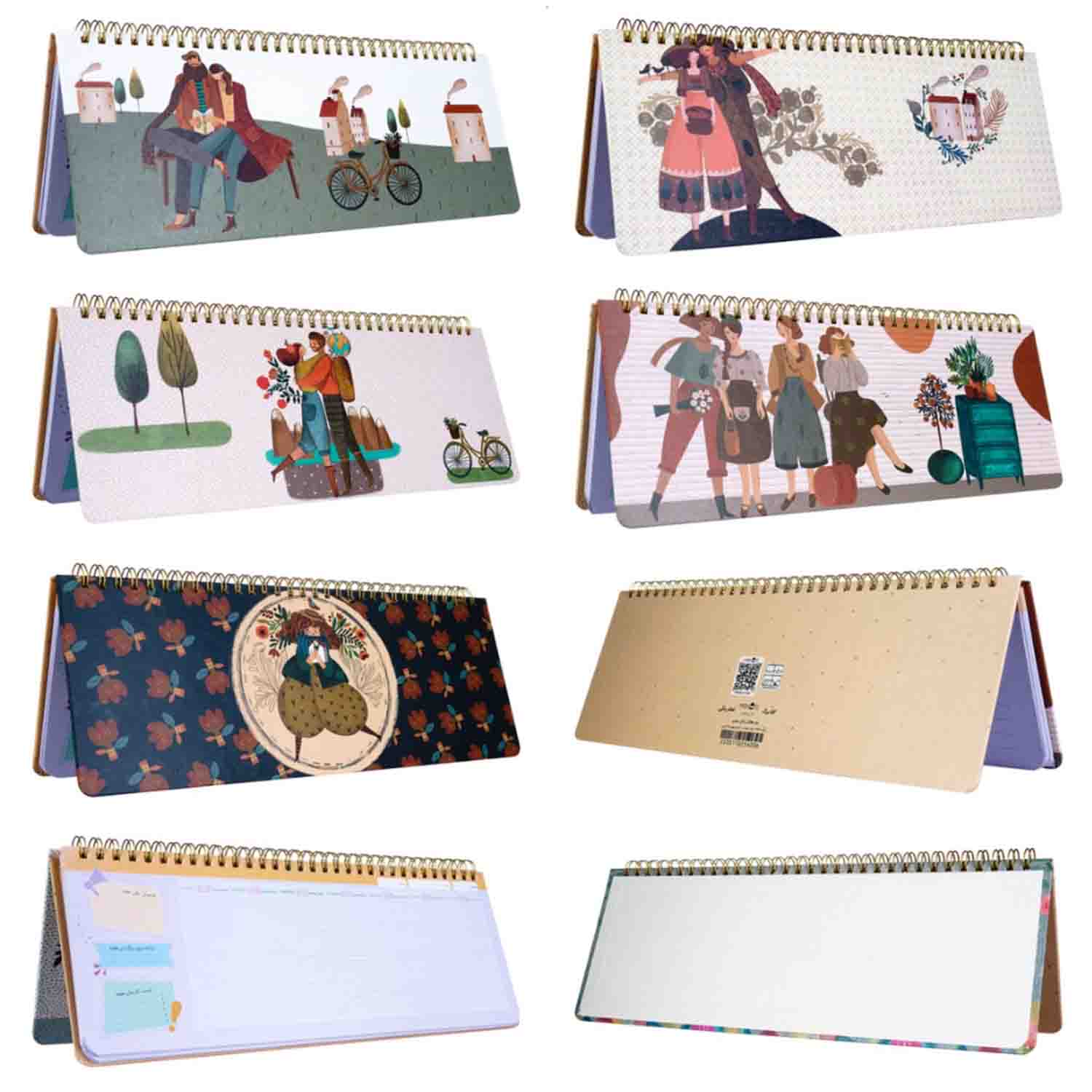 پلنررنگی هفتگی رومیزی جلدسخت 10*29 مسترنوت کد4006 کارتن52عددی 