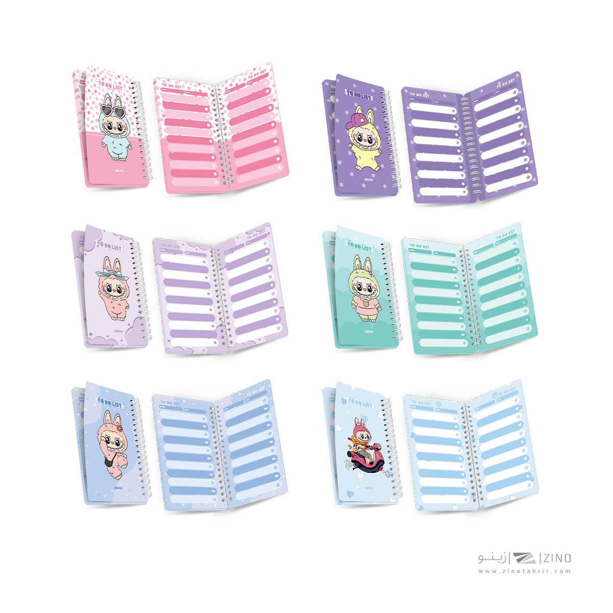 تودولیست100برگ10*17سیم ازبغل آبرنگ