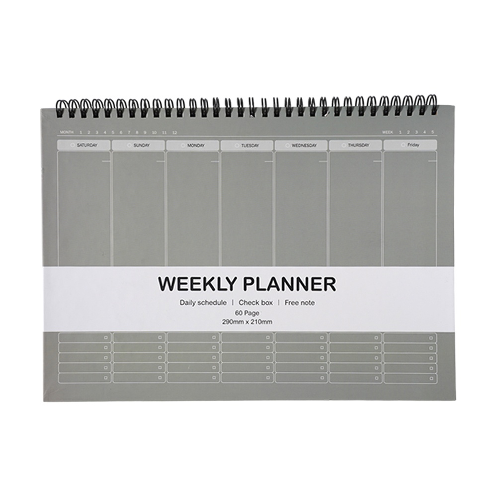 پلنر60برگ رحلی 290*210فنر دوبل از بالا همیشه سریWEEKLY PLANNER