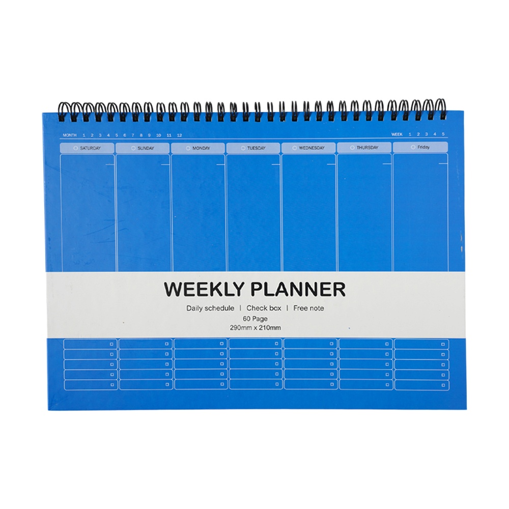 پلنر60برگ رحلی 290*210فنر دوبل از بالا همیشه سریWEEKLY PLANNER