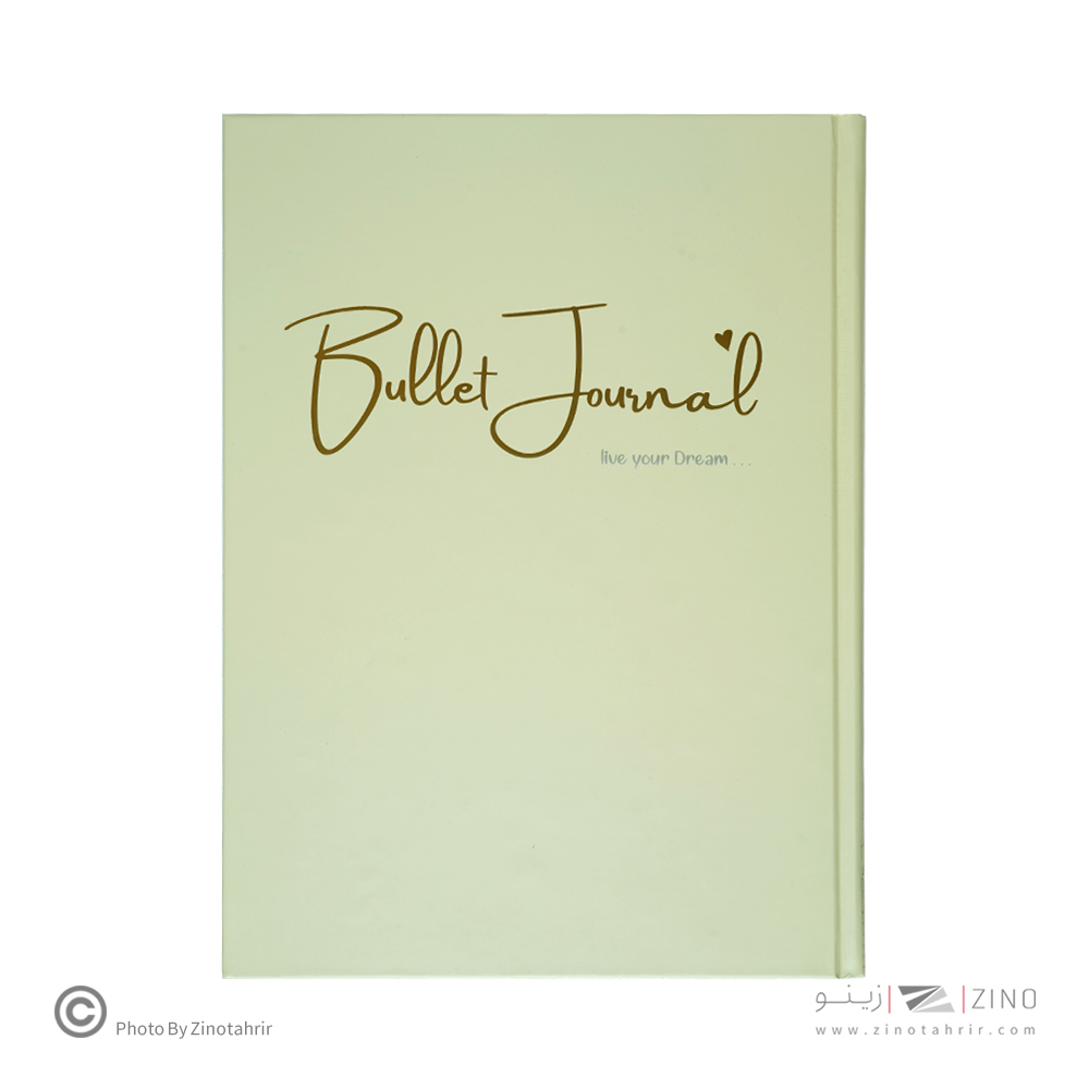 دفتر100برگ بولت ژورنال /نقطه ای A4 ته دوخت جلدسخت طلاکوب/نقره برگ سری کیوت پالت  کد70201