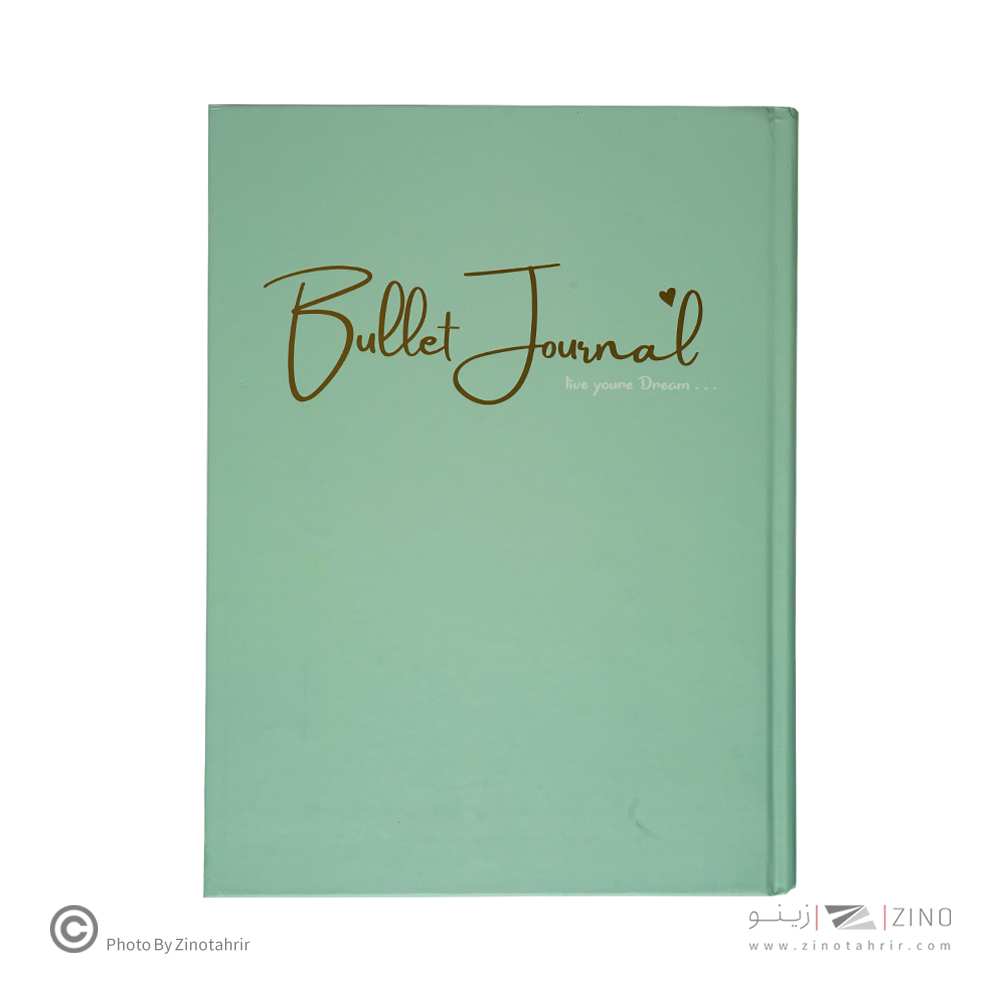 دفتر100برگ بولت ژورنال /نقطه ای A4 ته دوخت جلدسخت طلاکوب/نقره برگ سری کیوت پالت  کد70201