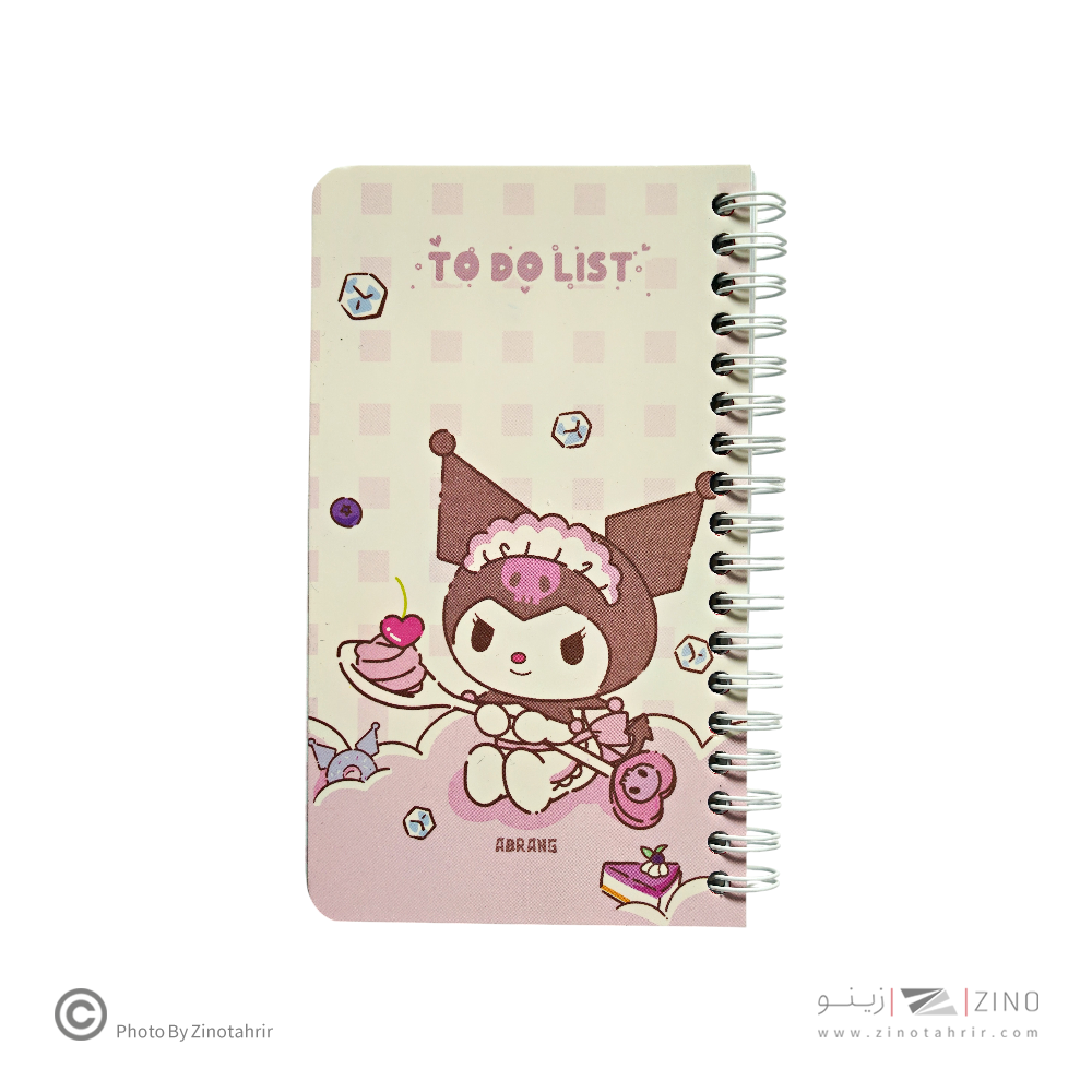 تودولیست100برگ17*10سیم از بغل فانتزی(طرح کرومی) آبرنگ کدA035