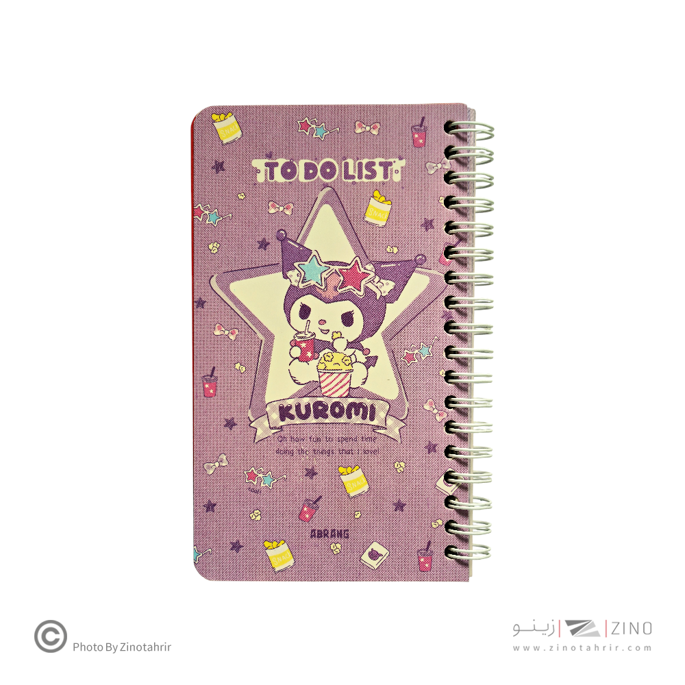 تودولیست100برگ17*10سیم از بغل فانتزی(طرح کرومی) آبرنگ کدA035