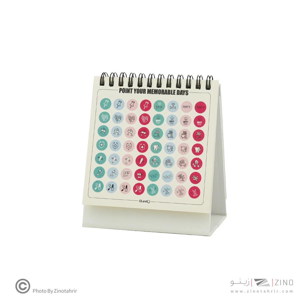 تقویم رومیزی11*11همراه با استیکریادآوری Lucky year الند1404