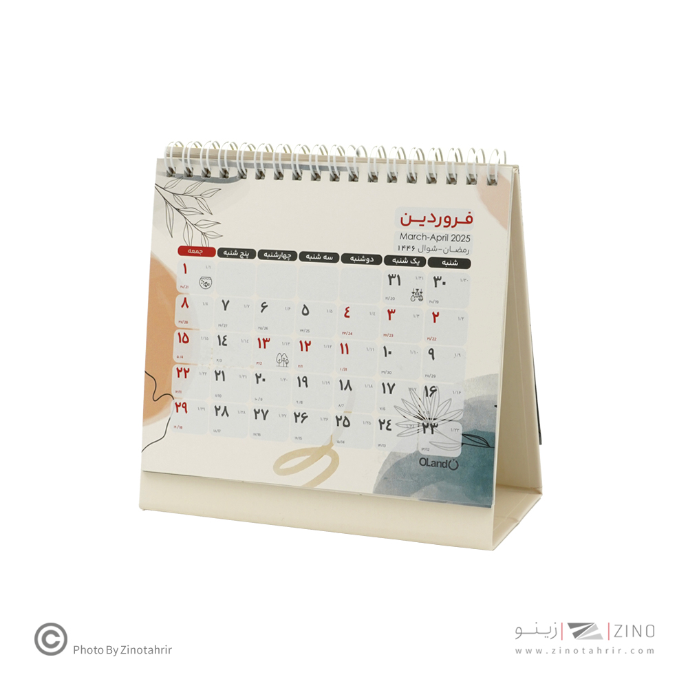 تقویم رومیزی16*13همراه بااستیکریادآوریSecret garden الند1404