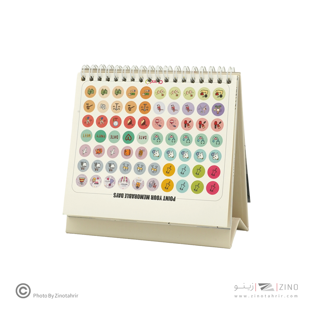 تقویم رومیزی16*13همراه بااستیکریادآوریSecret garden الند1404