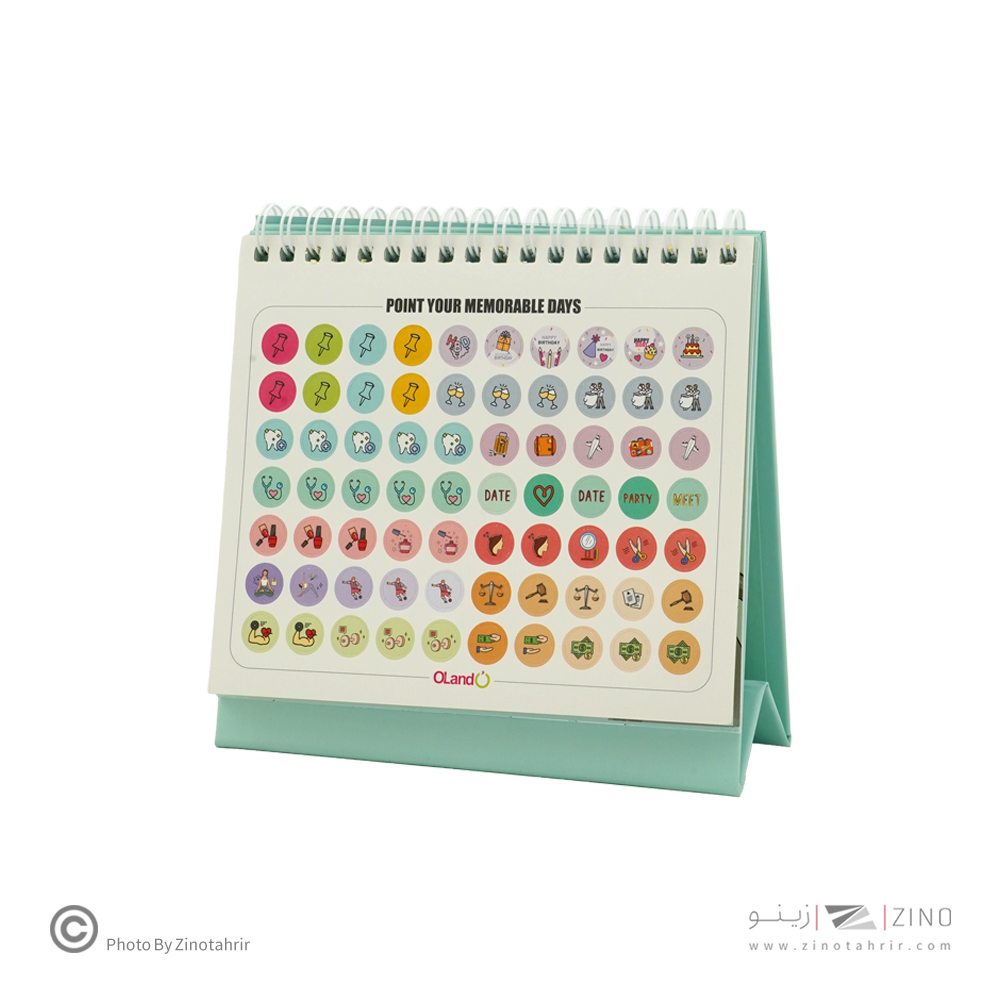 تقویم رومیزی16*13همراه بااستیکریادآوریSecret garden الند1404