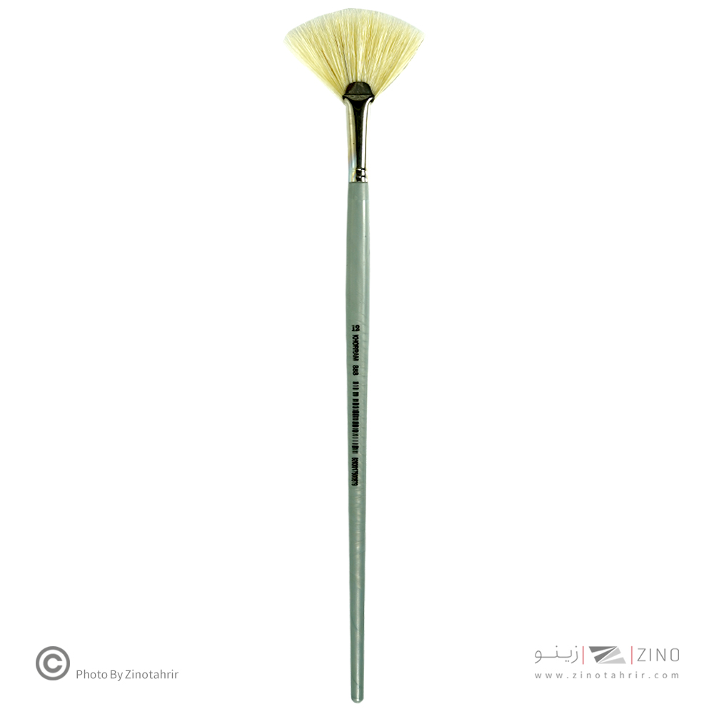 قلموی بادبزنی چتری طبیعی سفید شماره 12 خرم