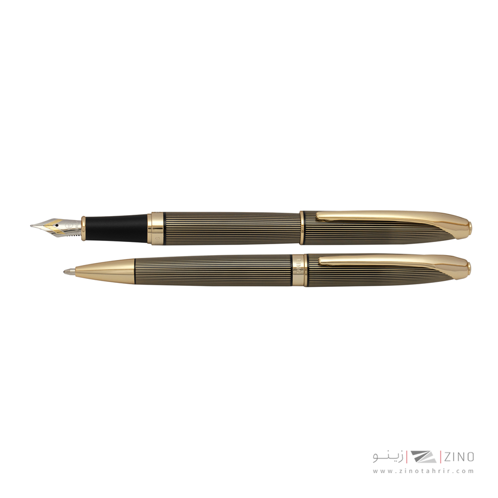 جفتی نفیس  یوروپن رینگ راه راه طلایی