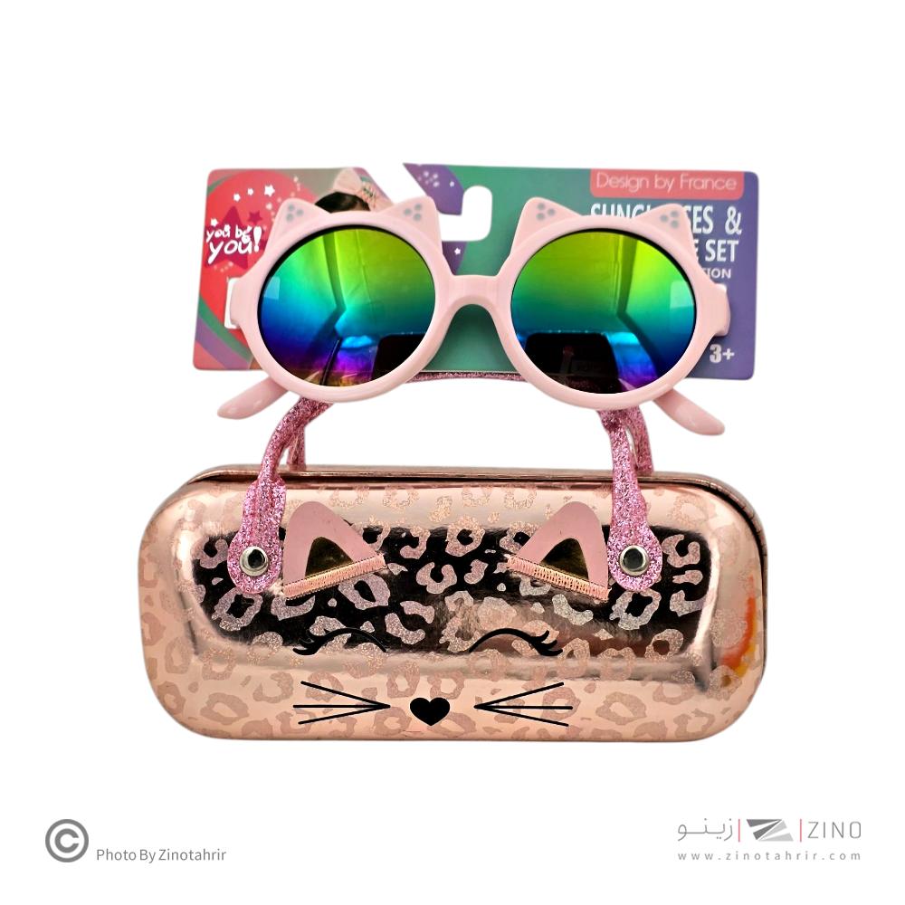 عینک آفتابی یووی400 با کیف وست گربه عینکی کد2075-1