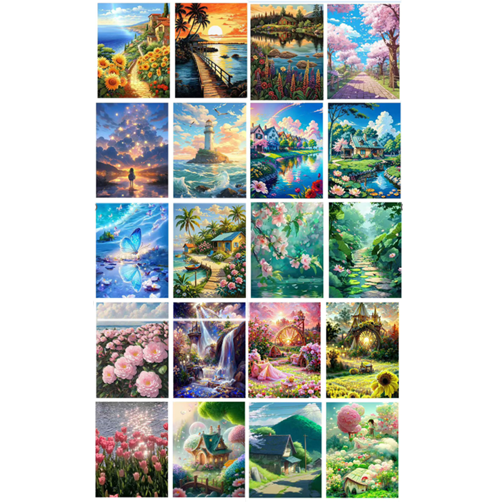 بوم نقاشی الماسی سایز40*30 کدFJ619