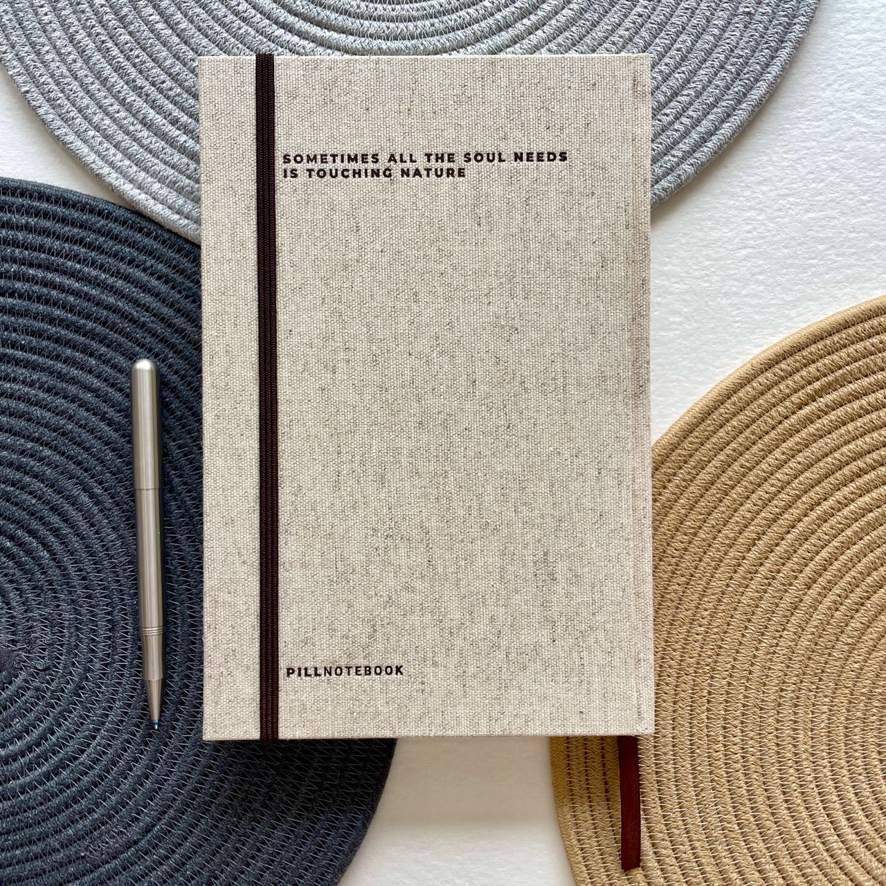 دفترنیچر22*14پیل جلدسخت دوختی جلدپارچه ای