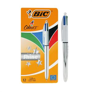 خودکار فشاری 4رنگ شاین نقره ای جینی بیک