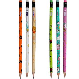 مداد مشکی فانتزی ( بدنه گرد پاکن دار) زوم کدZ-100102