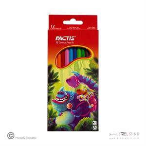 مدادرنگی12رنگ (شش گوش) جعبه مقوایی فکتیس