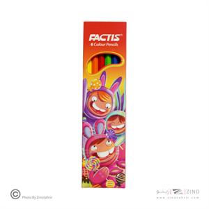 مدادرنگی6رنگ (شش گوش) جعبه مقوایی فکتیس