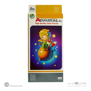 مدادرنگی12رنگ جعبه مقوایی پلیمری ادمیرال