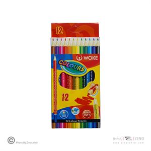 مدادرنگی12رنگ(سه گوش) جعبه مقوایی ووک