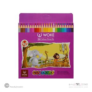 مدادرنگی24رنگ(شش گوش) جعبه مقوایی ووک