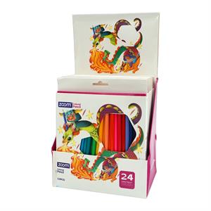 مداد رنگی24رنگ جعبه مقوایی زوم کد800101