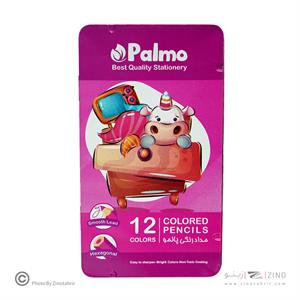 مدادرنگی12رنگ جعبه فلزی پالمو 3213