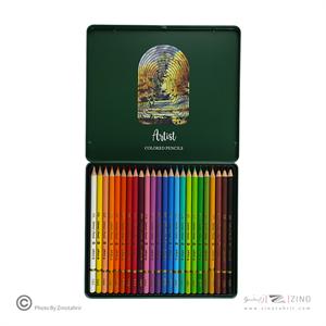 مداد رنگی24رنگ جعبه فلزی حرفه ای/ آرتیست آریا کد3902/3931