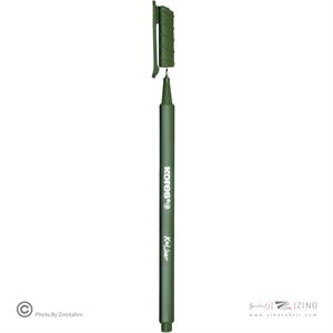 روان نویس نوک نمدی بدنه سه گوش کورس رنگ زیتونی کد28163