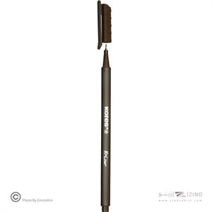 روان نویس نوک نمدی بدنه سه گوش کورس رنگ قهوه ای کد28162