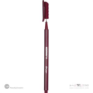 روان نویس نوک نمدی بدنه سه گوش کورس رنگ گیلاسی کد28173