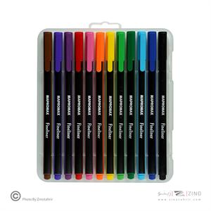 روان نویس نوک نمدی12رنگ(بدنه سه گوش) ماپرومکس کدMA-3210