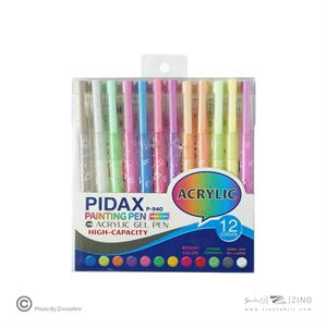 روان نویس 12رنگ نقاشی اکریلیک پیداکس کد p940
