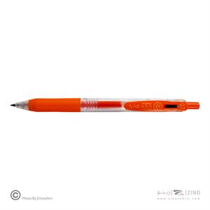 روان نویس فشاری ساراساکلیپ نارنجی تیره 0/7 زبرا(10عددی)