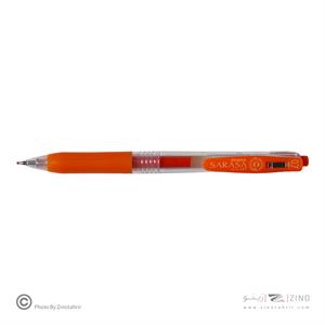 روان نویس فشاری ساراساکلیپ نارنجی 0/7 زبرا (10عددی)