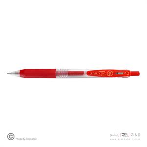 روان نویس فشاری ساراساکلیپ قرمز0/7 زبرا (10عددی)