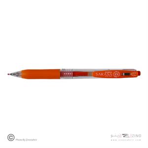 روان نویس فشاری ساراساکلیپ نارنجی تیره 0/5  زبرا (10عددی)