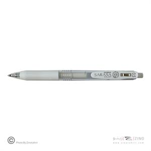 روان نویس فشاری ساراساکلیپ سفید 0/5 زبرا (10عددی)