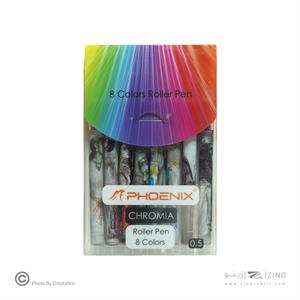 روان نویس 0/5 رولر بسته8 رنگ فونیکس 
