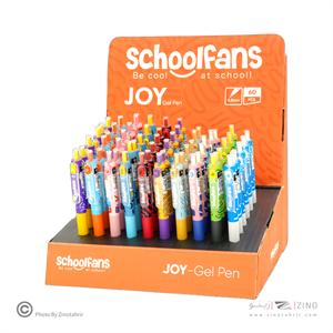 روان نویس فشاری0/5(رنگ آبی - مشکی)بدنه طرح دار سریJOY اسکول فنز کد921201